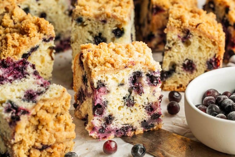 Huckleberry Coffee Cake with Sourdough Discard (and my Four-Legged Berry Picker)